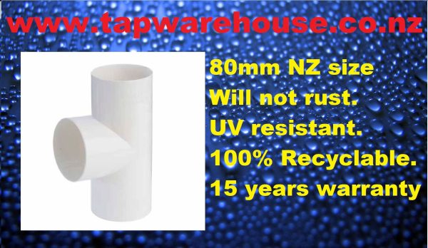 80mm downpipe tee